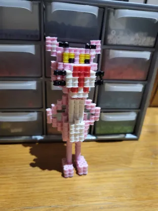 Decoracion regaloPantera Rosa Hama Beads 3D Decora