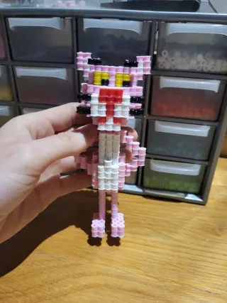 Decoracion regaloPantera Rosa Hama Beads 3D Decora