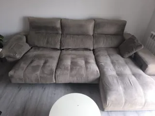 Sofá chaiselongue gris