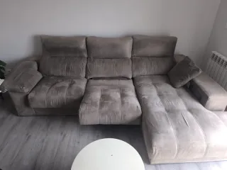 Sofá chaiselongue gris