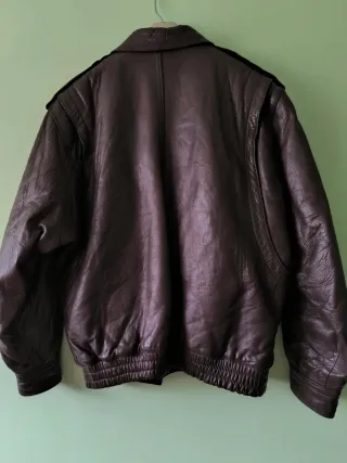 Cazadora Piel Marrón Talla L