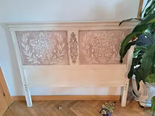 Cabecero de cama individual blanco