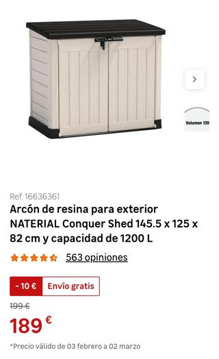 Arcón exterior Naterial Conquer - Resina