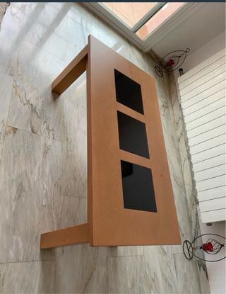 Mesa de centro madera y cristal
