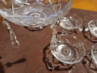 Juego 6 copas cristal antiguas Lagrimas