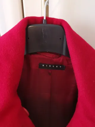 Cappotto lana Sisley rosso