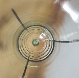 Cubitera/Jardinera/PortavelaCristal con Pie Hierro