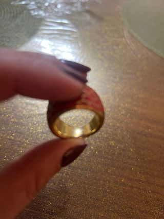Anello Just Cavalli Rosso e Oro Misura 21.4 mm