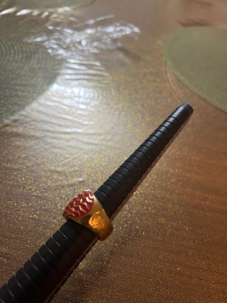Anello Just Cavalli Rosso e Oro Misura 21.4 mm