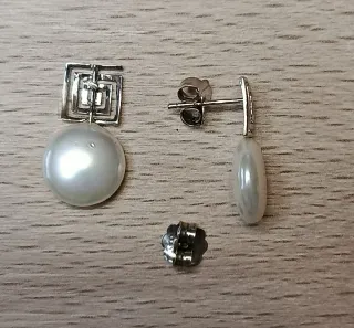 Pendientes Plata y Perlas