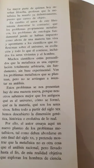 Ciencias del universo y problemas metafísicos