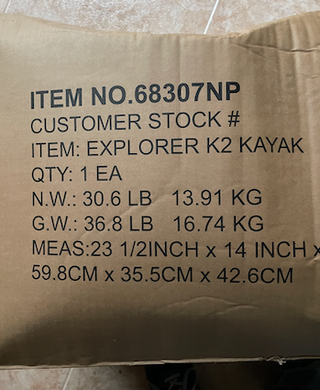 Kayak inflable K2 Explorer + remos y bomba