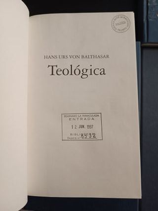 Teológica. Completa en 4 tomos - H. U. Von Balthas
