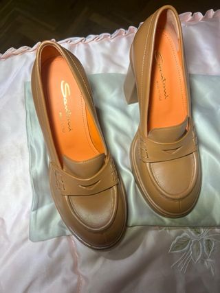 Santoni Zapatos Marrones Tacón Cómodo