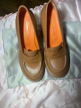 Santoni Zapatos Marrones Tacón Cómodo