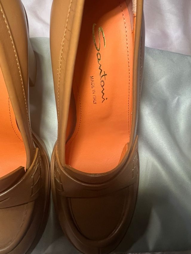 Santoni Zapatos Marrones Tacón Cómodo
