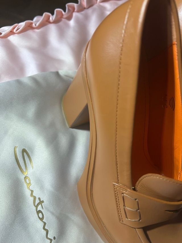 Santoni Zapatos Marrones Tacón Cómodo