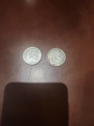 2 Monedas 2 Marcos Plata II Guerra Mundial