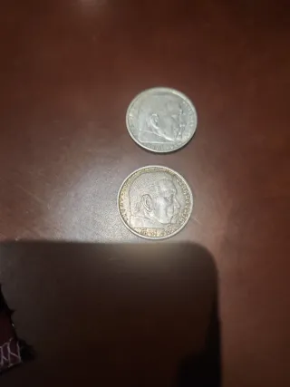 2 Monedas 2 Marcos Plata II Guerra Mundial