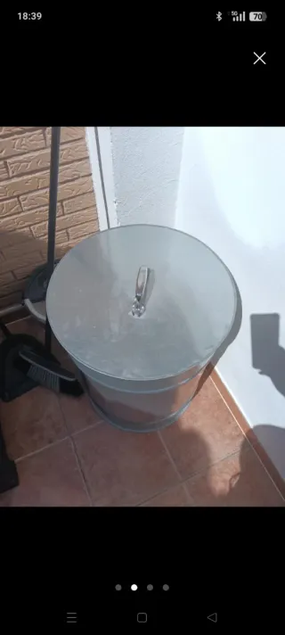 Cubo metálico galvanizado