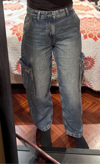 Pantalón Vaquero Cargo Azul