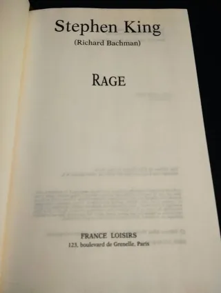 Rage (Rabia), de Stephen King / Richard Bachman FR