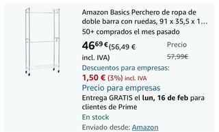 Perchero Ropa Doble Barra Cromo con Ruedas