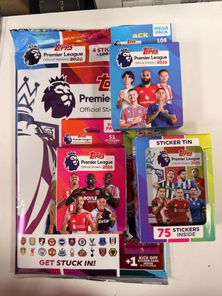 Lote Cromos Topps Premier League 2026 stickers