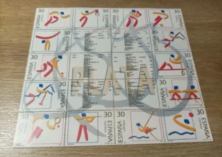 1995. Lámina 20 sellos Plata España