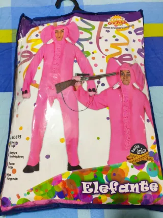 Disfraz Elefante Rosa Talla Única