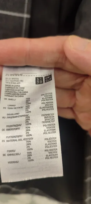 Chaqueta Uniqlo Cuadros T M