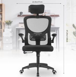 Silla de oficina ergonómica negra