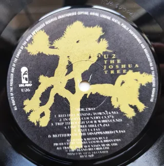 LP 1987 🇪🇺 U2 - THE JOSHUA TREE