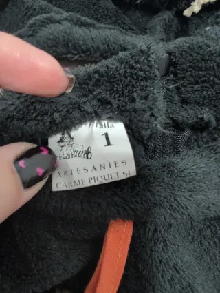 Disfraz de gato,tela popelina super calentito 9-12