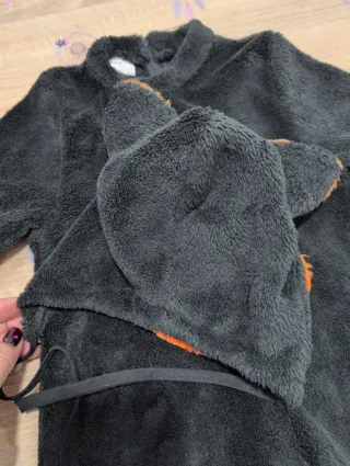 Disfraz de gato,tela popelina super calentito 9-12