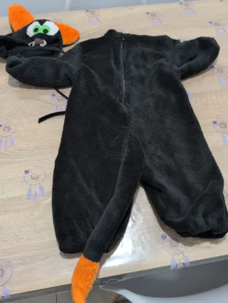 Disfraz de gato,tela popelina super calentito 9-12