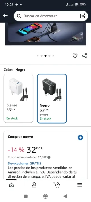Cargador INIU USB-C 100W