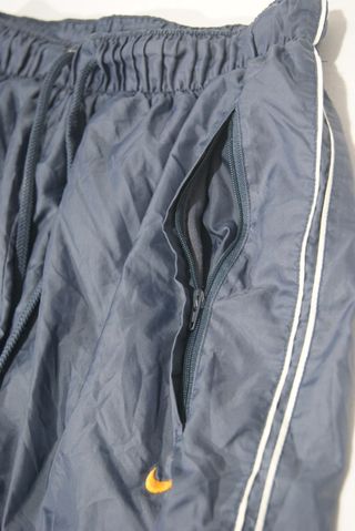 Pantaloni Nike uomo blu navy vintage con zip