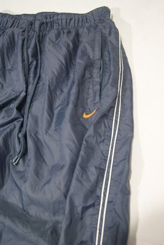 Pantaloni Nike uomo blu navy vintage con zip