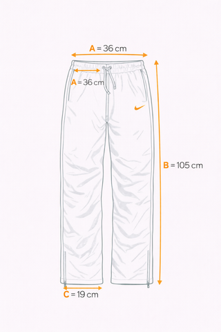 Pantaloni Nike uomo blu navy vintage con zip