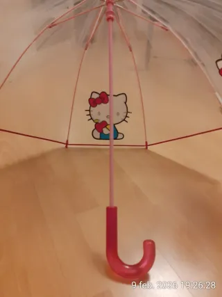 Paraguas Hello Kitty Infantil Transparente
