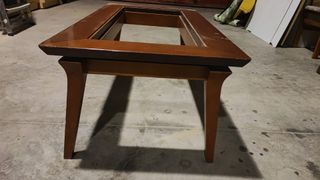 Mesa de centro de madera y cristal