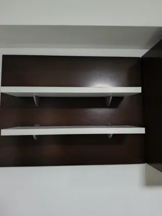 Mueble aparador comedor wengue madera y cristal