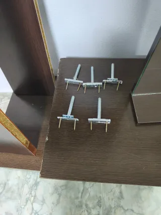 Mueble aparador comedor wengue madera y cristal