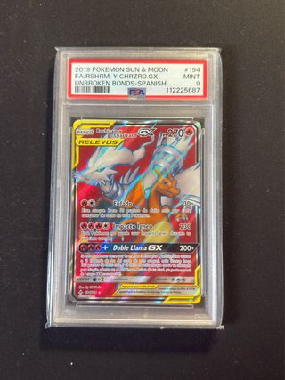 Reshiram & Charizard GX 194 PSA 9