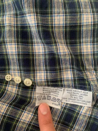 Camisa Polo Ralph Lauren cuadros Talla L