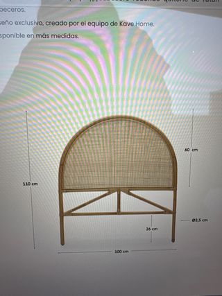 Cabecero Ratán Kave Home Arco