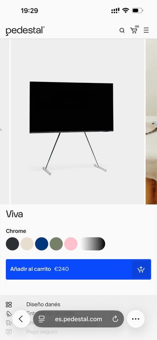 Pedestal Soporte TV Acero Cromado