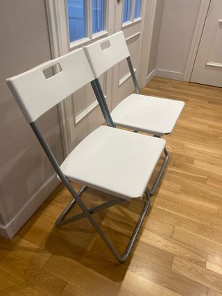 2 Sillas Plegables Ikea Blancas