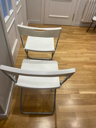 2 Sillas Plegables Ikea Blancas
